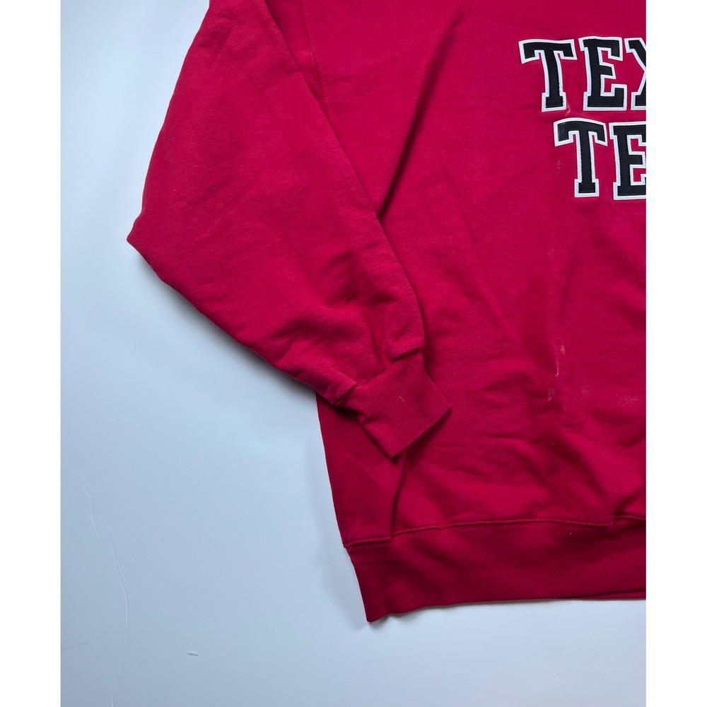 Texas Tech Red Raiders Oversized Sweatshirt Red Crewneck XL Ultimate Cotton - Picture 6 of 14